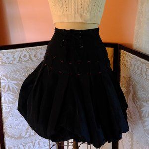 Cute Goth Puffy Skirt with Corset Tie